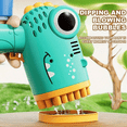 thumbnail image 4 of Electric Bubble Gun Dinosaur 40-Hole Continuous Bubble Action, Green, 4 of 6