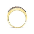 thumbnail image 4 of Diamond Princess 10kt Yellow Gold Womens Round Brown Diamond Triple Row Band Ring 1/2 Cttw, 4 of 4