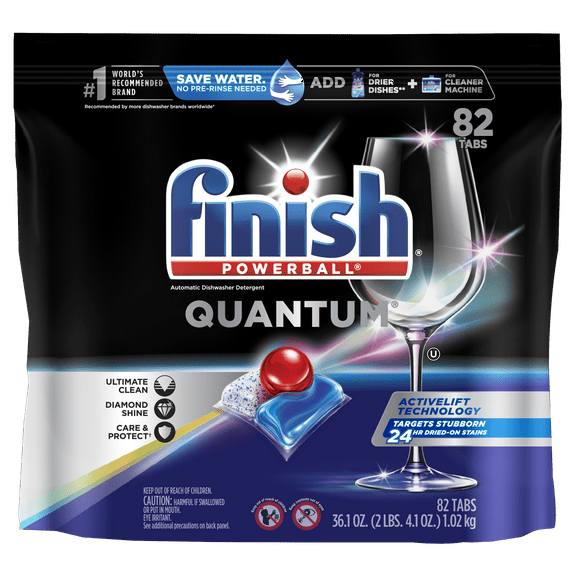 Finish Quantum 82ct, Dishwasher Detergent Tablets, Advanced Clean & Shine