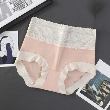 

Aayomet Sexy Panties Womens Sexy Lace Boxer Panties Seamless Solid Color Comfortable Low Waist Panties Pink XL