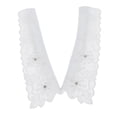 thumbnail image 2 of Women\'s Rhienstone Flower Detachable Faux Lapel Shirt Collar Necklace Choker - White, 2 of 8