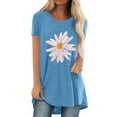 thumbnail image 1 of Birdeem Chemises Imprimées Mode Décontractée pour Femmes Manches Courtes Tee-Shirt Ample Tunique Blouse, 1 of 1