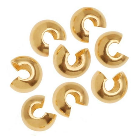 - Bright Gold Tone Crimp Bead Covers 5mm (144)