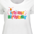 thumbnail image 4 of Inktastic It's My Birthday Letters Women's Plus Size T-Shirt, 4 of 5