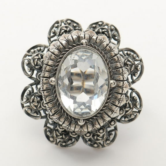 Pre-Owned Alexander McQueen rings and jewelry, stainless steel crystal, women's,... (Good)