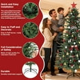 thumbnail image 4 of 7.5FT Green Artificial Christmas Tree - Pre-Strung Multi-Mode Lights, Full Branches & Metal Stand for Entryway/Living Room Holiday Décor, 4 of 8