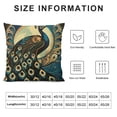 thumbnail image 5 of Creowell Throw Pillow Cover Blue Cock Paisley Peacock Navy Pea Feather India Indian Pillowcase Home Decorative Square Pillow Case Cushion Cover White, 5 of 5