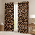 thumbnail image 2 of jejeloiu Leopard Cheetah Print Curtains Pack of 2 (42x84 Each),Rustic Farmhouse Hunting Curtains Blackout,Brown Black Bedroom Curtains For Men Women,Microfiber Bedroom Decor, 2 of 6