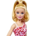 thumbnail image 2 of Barbie Fashionistas Doll #205 with Blond Ponytail, Wearing Pink and Red Floral Dress, Platform Sandals and Hoop Earrings Barbie -, 2 of 3