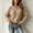 Beige, variant on Women's Fall Winter Knit Sweaters Long Sleeve Crewneck Pullover Tops Trendy Casual Simple Comfy Outfits Khaki S
