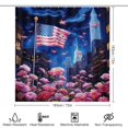 thumbnail image 2 of Independence Day Of The United States Flag Bathroom Sets with Shower Curtain And Rugs, Incl with 12 Hooks，Toilet Lid Oval Rug, 2 of 8