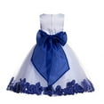 thumbnail image 2 of Ekidsbridal Ivory Floral Rose Petals Tulle Flower Girl Dress Christening Father Daughter Dance Recital Ballroom Gown for Wedding 007 S, 2 of 3