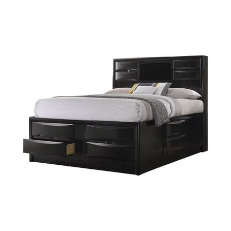 Briana Queen Platform Storage Bed Black Box 3