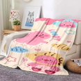 thumbnail image 3 of Manta con estampado de dibujos animados en bucle, ligera, para sala de estar, dormitorio, habitación de niños, cálida, regalo de Navidad, 3 of 5