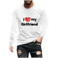 thumbnail image 2 of Tawop Men Shirts Crew Neck Long Sleeve Pullover Graphic Casual White L, 2 of 5