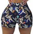 thumbnail image 2 of Honeii Astronauts in sport Print Women's Workout Shorts, Gym Shorts for Active Wear, Sports Shorts,Women's Running Shorts,Quick Dry Athletic Shorts-Large, 2 of 8
