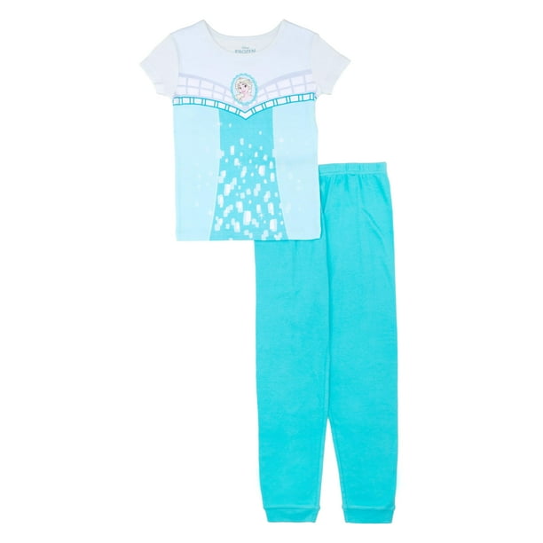 Conjunto de pijama Disney para niñas, algodón, corte ceñido, Elsa Frozen 2
