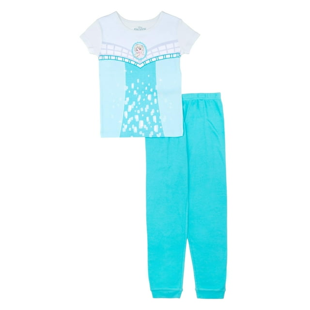 Conjunto de pijama Disney para niñas, algodón, corte ceñido, Elsa Frozen 2