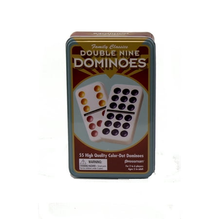 Pressman Dominoes: Double Nine Color Dot in Tin (Best Domain In Computer Science)