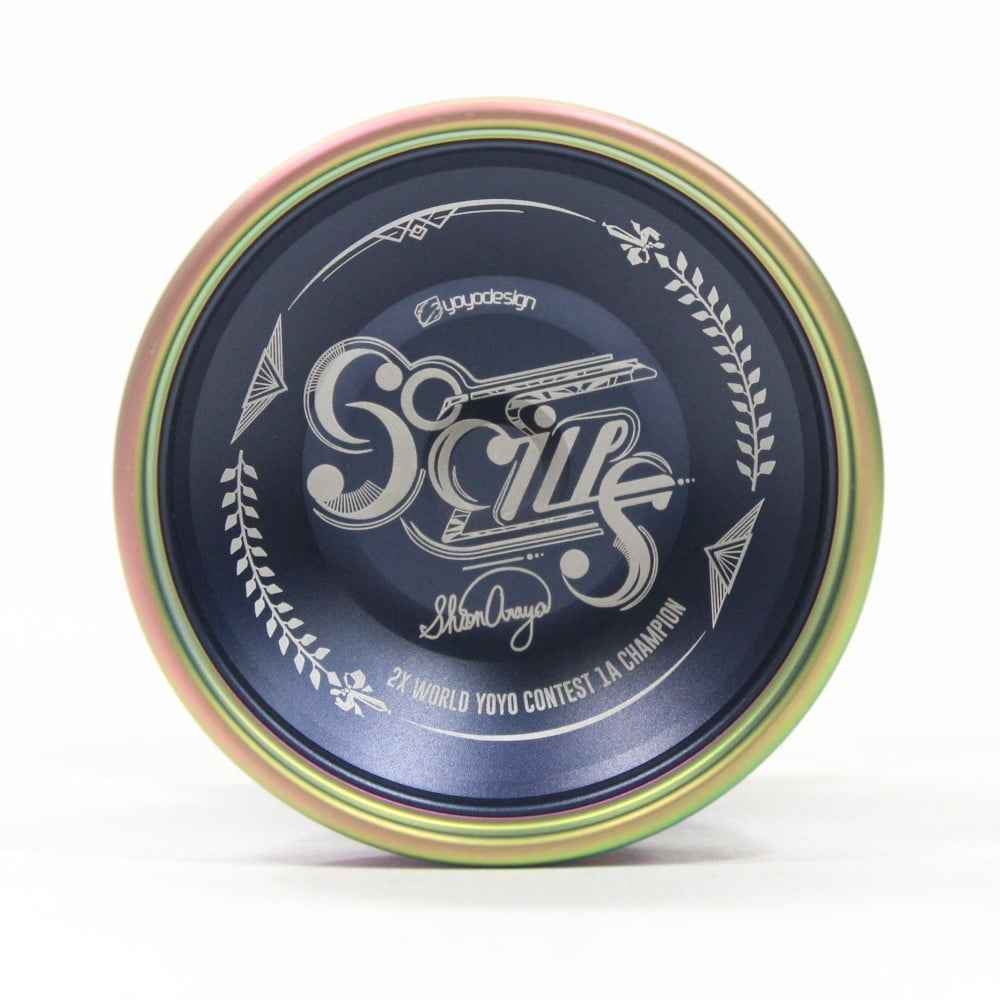 C3yoyodesign Socius Yo-Yo - Bi-Metal - Shion Araya Signature YoYo (Midnight Blue with Rainbow Rim)