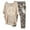 Khaki, variant on LYXSSBYX 2 Piece Outfit for Women Fall Women's Print Crewneck Half Sleeve Pullover Shirt Tops + Pants Trousers Set
