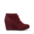 thumbnail image 2 of Botines DREAM PAIRS TOMSON Burdeos con Cuña y Cordones Talla 6, 2 of 8
