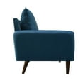 thumbnail image 3 of Hybition Velvet Sofa Modern Couch with Wooden Legs for Living Room-Prussian Blue, 3 of 10