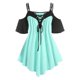 thumbnail image 1 of Camiseta Talla Extra Dos Tonos y Cordones Rosegal  Camisetas tallas grandes, 1 of 5