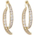 thumbnail image 1 of Cross Curved Earrings for Women Zircon Glitter Earrings Birthday Valentine's Day Jewelry Gift, 1 of 5