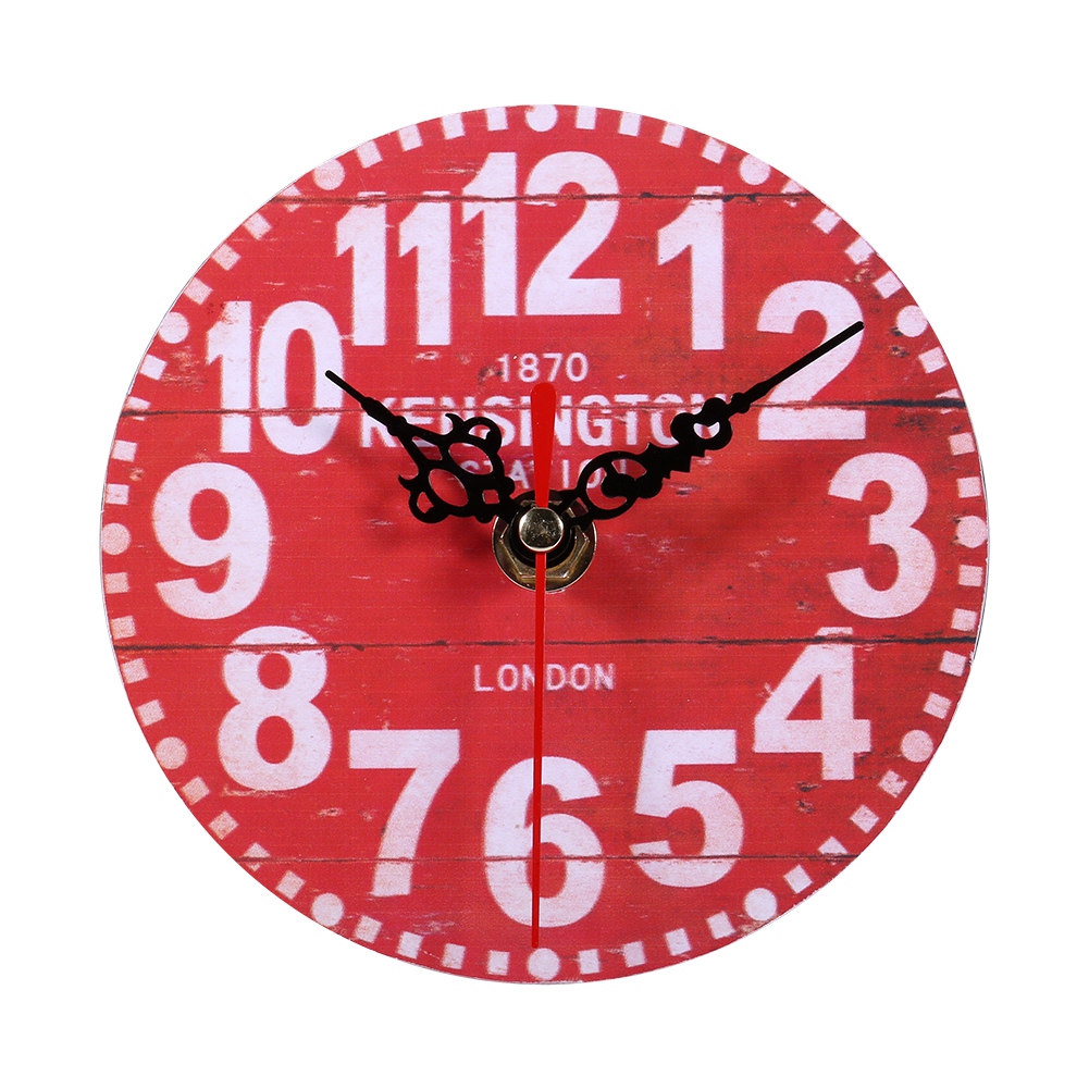 Tebru Antique Wood Wall Clock, Vintage Round Wall Clock, Creative