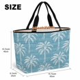 thumbnail image 6 of Blue Palm Tree Beach Bag for Women, Large Breathable Mesh Beach Tote Bag, Summer Botanical Tropical Tree Sandproof Lightweight Travel Bags for Vacation Picnic Swimming Pool 15.7"x15.7"x9.1", 6 of 9
