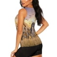 thumbnail image 4 of Picia Vintage Wildlife Protection Pattern Women's Workout Tank Top,Breathable Activewear,Slim Fit Athletic Top,Versatile Workout Moisture-wicking top-XX-Large, 4 of 9