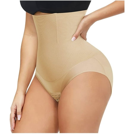 

Nebility Women Waist Trainer Shapewear High Waist Tummy Control Seamless Body Shaper Butt Lifter Pantie(Beige Medium-Large)