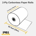 thumbnail image 2 of 2-Ply Carbonless Receipt Paper Rolls White / Canary, 2 of 5