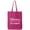 Hot Pink, variant on Warrior Not Worrier Cotton Canvas Tote Bag