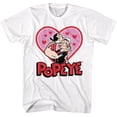 thumbnail image 1 of Popeye P O Saint-Valentin Blanc T-Shirt pour Adulte m, 1 of 2
