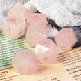 thumbnail image 5 of Cusdie Set of 7 Handmade DND Stone Dice, 16mm Polyhedral Stone Dice Set with Leather Box, D&D Dices for Collection, 5 of 5