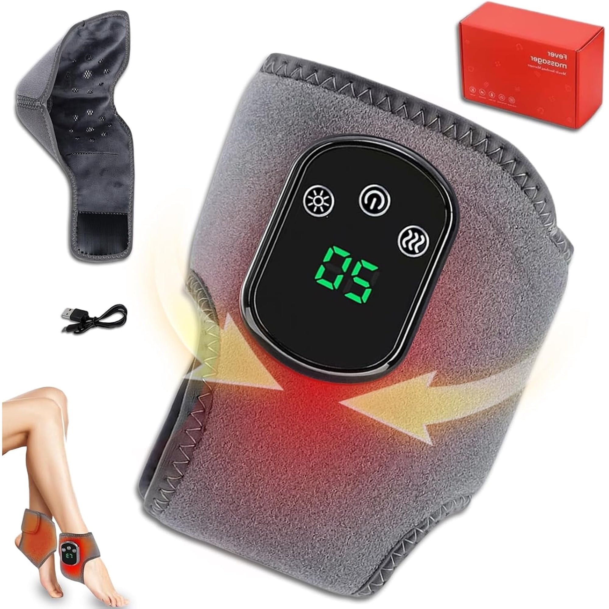 Borikise Foot Revive Massager for Neuropathy Foot Renew Triple Method Massager Wireless and Portable Footrenew Triple Method Massager With 3 Vibration Modes 5 Heat Level for Foot Relaxation