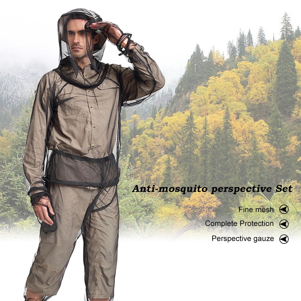 Unisex Anti-Mosquito Suit Jacket Mitts Pants Socks Net Yarn Mesh Cloth Outdoor