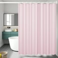 thumbnail image 2 of Qiweii No Hook Hotel Cloth Shower Curtain Microfiber - Waterproof Soft Washable Fabric Shower Curtain or Liner with Magnets, Solid Color, Standard Size No Drill and Mildews Proof, 2 of 6