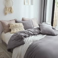 thumbnail image 2 of Lady Ann Gray Comforter Queen Set,Stone-Washed Lightweight Extra Soft Warm Pom Pom Fringe Bedding Comforter Set,Vintage Boho Bohemian Bedding Super Soft Microfiber Inner Fill, 2 of 7