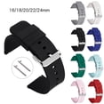 thumbnail image 2 of Correa De Reloj De Silicona 12/14/16/18/20/22/24mm Banda De Muñeca De Goma De Liberación Rápida Suave Para Samsung Huami Huawei Smart Watch, 2 of 4