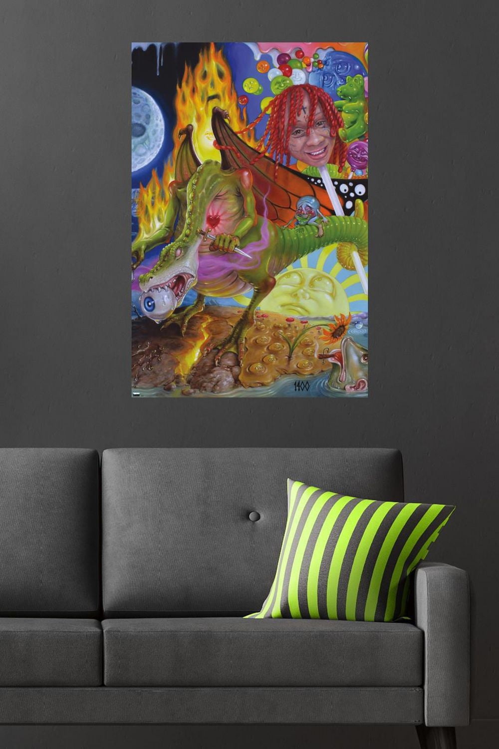 Trippie Redd - Trip at Knight Album Cover Wall Poster, 22.375" x 34"