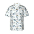 thumbnail image 2 of Xecao Music Shark print Hawaiian shirt - a stylish short-sleeve button-down for men, perfect for casual beach and tropical outings., 2 of 9