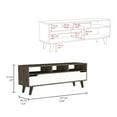 thumbnail image 3 of Tuhome Oslo Tv Stand 2.0 Dark Brown / White MDF, 3 of 5