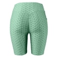 thumbnail image 4 of Women's Butt-Lifting Capri Yoga Pants with Side Pockets – Bubble-Patterned Fitness Leggings for Running, Travel & Outdoor Activities,Green L, 4 of 5