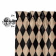 thumbnail image 4 of Vintage Coffee Rod Pocket Curtain Valance, Farmhouse Red White Cups Black Plaid Farmhouse Window Valance for Living Room, Bedroom, Kitchen 54"W x 18"L, 4 of 9