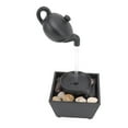 thumbnail image 4 of Floating Teapot Water Fountain Ornament USB 5V Battery Power Supply Tabletop Waterfall Decoration with LED Lights Stones, 4 of 19