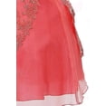 thumbnail image 2 of Flower Girl Dress Beaded Organze Overlay Double Spaghetti Straps Coral 12 HC1215, 2 of 3