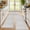 Beige, variant on MeyJey Kitchen Rug Set 3 Piece, Non Slip Machine Washable Kitchen Mats for Floor Entryway Hallway Sink, Red